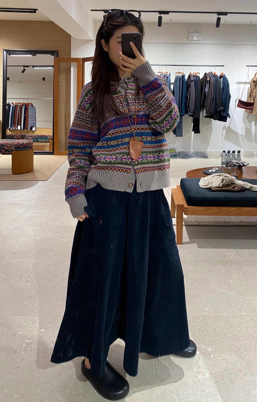 1027-2 亲戚工厂 一手渠道货 小马 费尔岛提花 复古针织开衫 商品图8