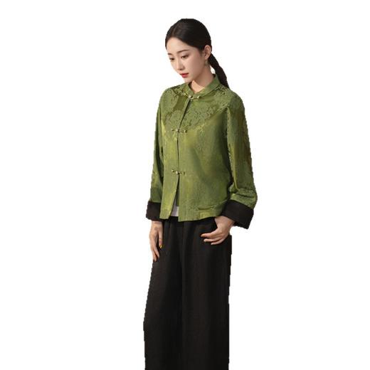 GX苏杭批发女装2025秋冬爆款版型棉绸提花国风外套百搭开衫旗袍上衣 商品图4