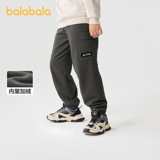 【商场同款】巴拉巴拉童装儿童裤子男童加绒长裤2025冬新款束脚裤 商品图0