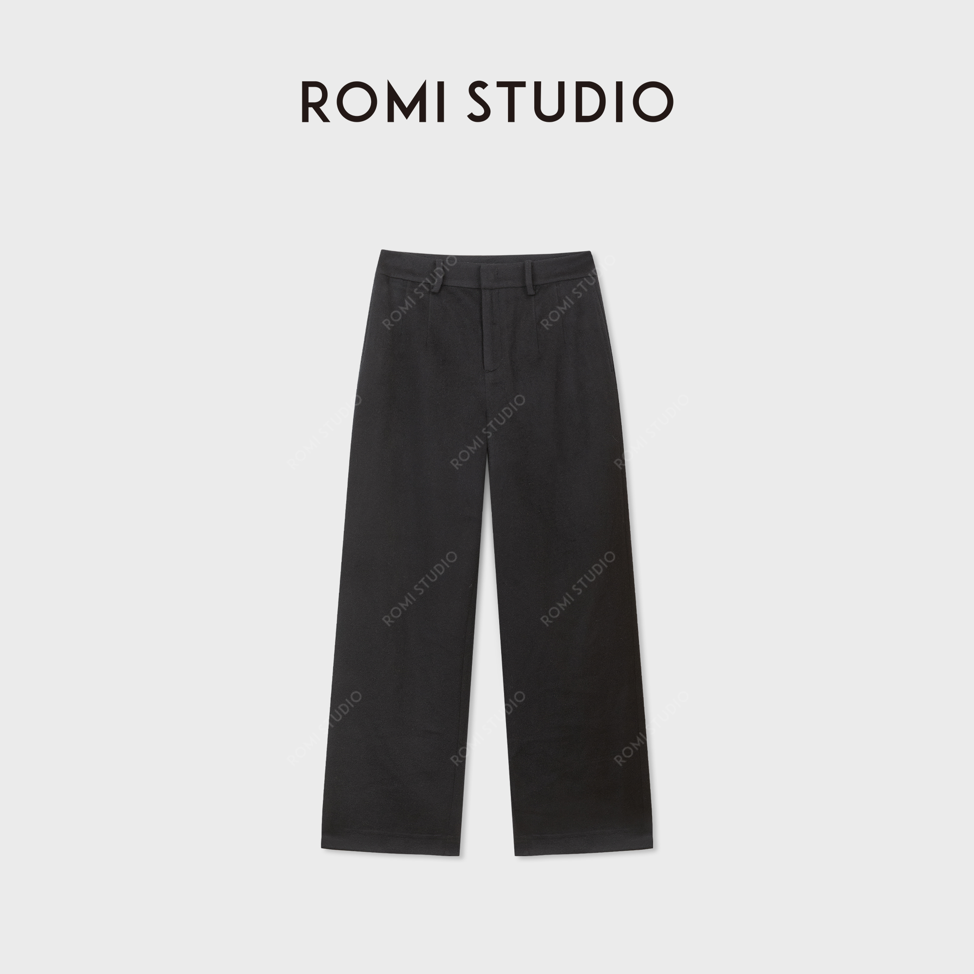 ROMI STUDIO“优雅姿态”桑蚕丝绵羊毛精裁舒适西装长裤 RWCAX66777