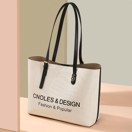 蔻一Cnoles 大容量百搭女士单肩托特包4846024 商品图4