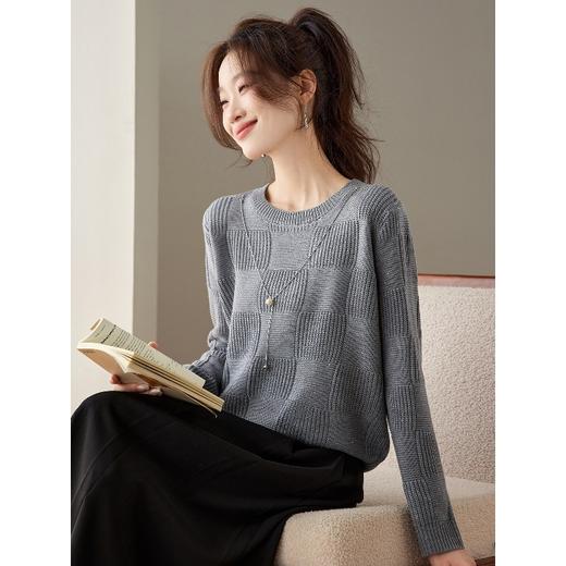 慵懒风休闲毛衣，洋气内搭宽松针织衫打底上衣CC-27-25219 商品图1