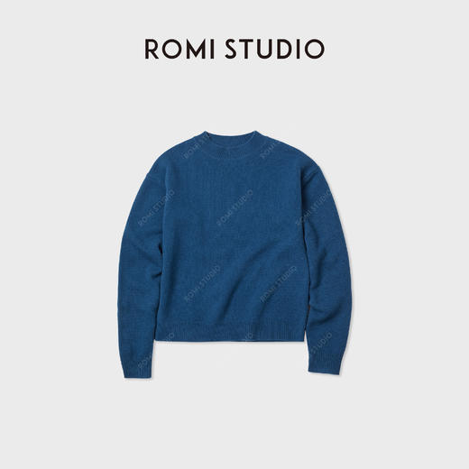 ROMI STUDIO澳大利亚美利奴羊毛丨冷雾兰复古套头毛衣 RWCAS66812 商品图1
