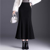 QYM 2566-Y奥粒绒鱼尾裙中长款包臀裙时尚气质半身裙 商品缩略图0