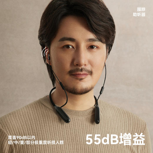 zdeer左点围脖式助听器64通道中重度听损脖挂防丢助听器 商品图2