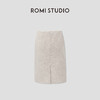 ROMI STUDIO“羊驼澳毛”秋冬细腻毛呢简约直筒半身裙RWBWXG1787 商品缩略图1