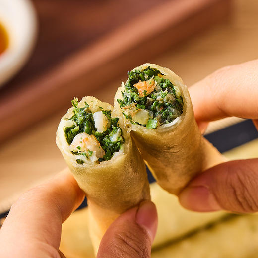 【发出后不支持拦截退货】九生堂 空气炸春卷组合（黄芽菜肉丝*2+荠菜虾仁*2）840g 商品图4