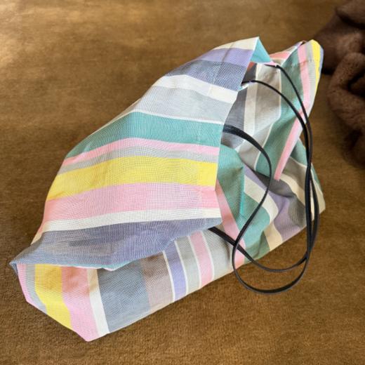 ROMI STUDIO 首饰袋 “彩虹包”羊皮革饰边网面手提包RWCLP36805 商品图0