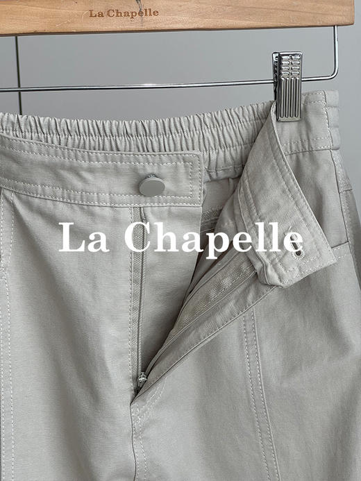 会员福利【100高支棉+廓形显瘦】拉夏贝尔/La Chapelle工装风直筒阔腿裤高腰百搭时髦酷感休闲裤Get美高穿搭 商品图8