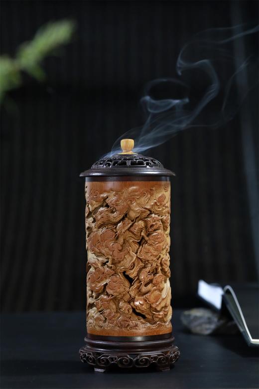 龙腾盛世。竹雕香薰炉 商品图3