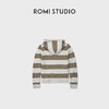 ROMI STUDIO“松弛慵懒”纯羊毛细密绒感低饱和条纹卫衣 RWCAW66645 商品缩略图2