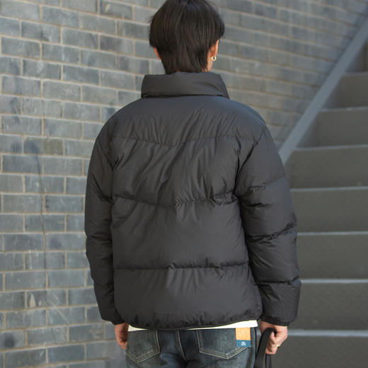 DRONKOO 2025 立领下摆橡筋织带绗缝基础短款厚羽绒服 商品图4