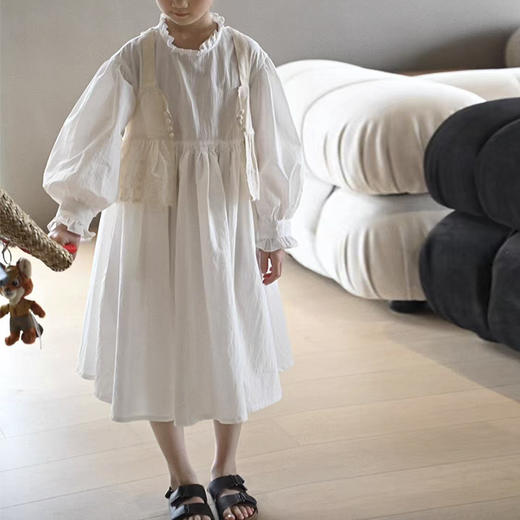 裁缝学苑TS28儿童新款木耳边长袖连衣裙纸样女童无袖背心马甲服装打板 商品图1