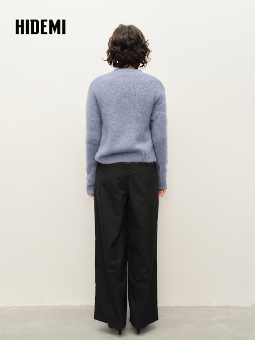 HIDEMI 南非初生马海毛粗针圆领毛衣 商品图6