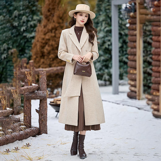 HR SNX3063时尚简约优雅毛呢外套 商品图2