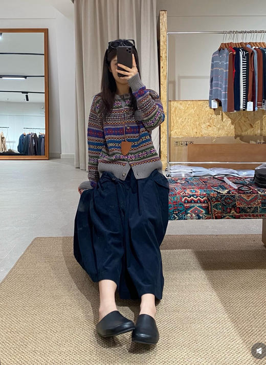 1027-2 亲戚工厂 一手渠道货 小马 费尔岛提花 复古针织开衫 商品图6