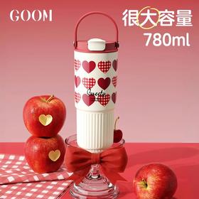 【GOOM合集】GOOM爱心情侣保温杯2025新款高颜值大容量冰霸吸管水杯子生日礼物