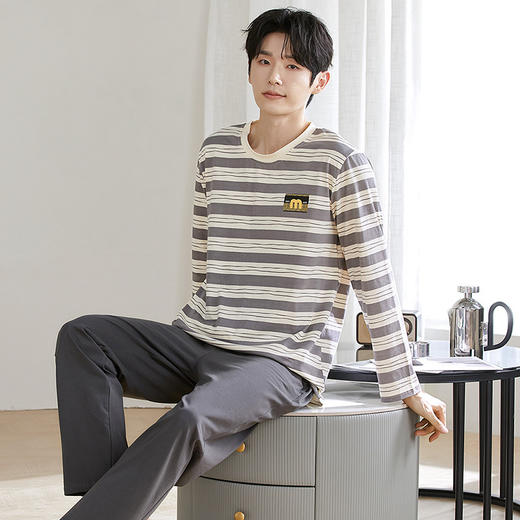 【69元/套】秋冬男士全棉家居服睡衣 长袖纯棉家居服可外穿 商品图2