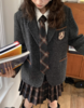 浮生八记/25C173/复古95羊毛拼皮撞色可拆徽章西装外套 商品缩略图0