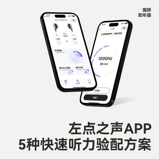 zdeer左点围脖式助听器64通道中重度听损脖挂防丢助听器 商品图1
