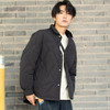 DRONKOO 2025 翻领左贴袋菱形格绗缝衬衫型短款中厚羽绒服 商品缩略图3