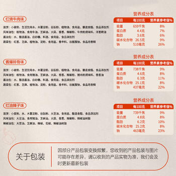 南街村鲜拌面红油辣子/酱排骨/红烧牛肉/255g*3 即食速食免煮休闲零食 /粮油调味 /方便食品 /方便面 商品图2