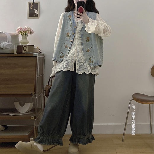 裁缝学苑AS590复古马甲蕾丝衬衫纸样牛仔裤花边套装女装样板 商品图2