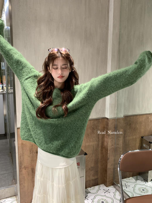 Read Nameless /100绵羊毛绿色毛衣 2025/10/27 商品图14