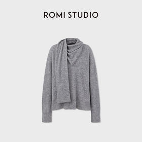 ROMI STUDIO“”康宝莱牦牛绒””飘片领奢柔哑光套头毛织 RWCAS86835