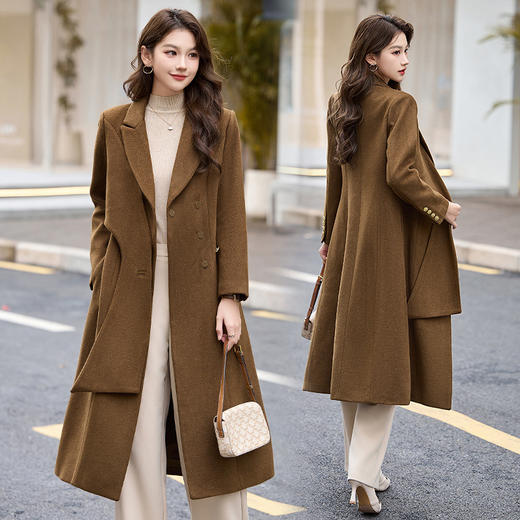 HR SNX3063时尚简约优雅毛呢外套 商品图1