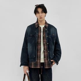 HX 冬季水洗牛仔翻领薄羽绒服假两件设计时尚保暖Z100440105101