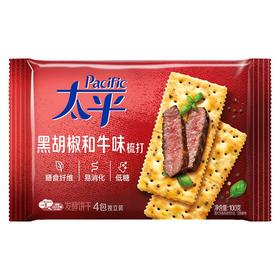太平 黑胡椒和牛味梳打发酵饼干 100g/包