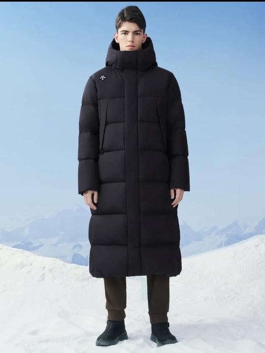 黑白两色，D桑特｜情侣长款 90鹅绒防风户外休闲长款羽绒服 商品图1