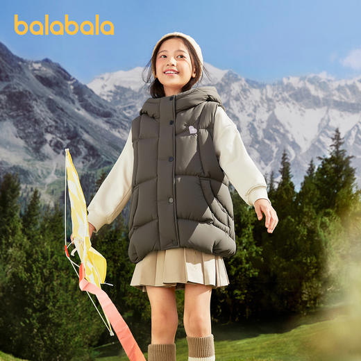 【商场同款】巴拉巴拉儿童羽绒马甲女童上衣新款童装2025秋冬保暖 商品图1