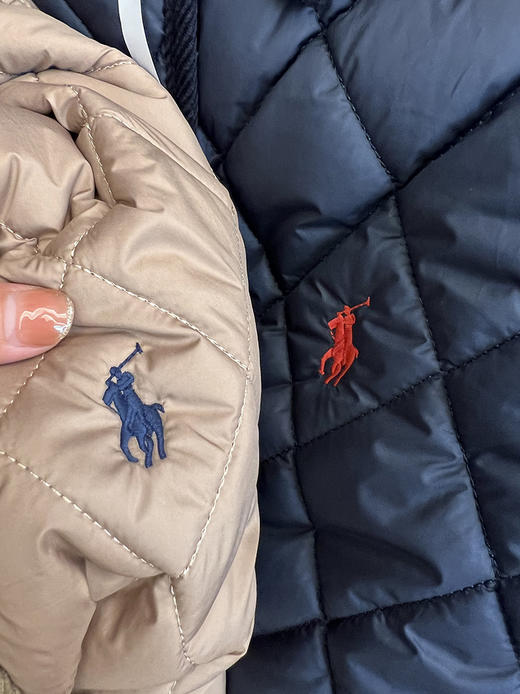 预售！RLの保真~！3K+马标刺绣！老钱风夹棉外套.绗缝菱格薄棉服 商品图12