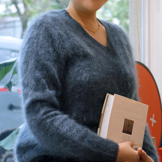 【爆单！15天内发完】红莲 拉绒羊绒衫套头衫 圆领/V领 230g/件 商品图7