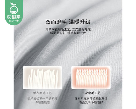 佳丽斯全棉素色磨毛四件套-暖暖（床单款-星灰）/1套（被套200*230cm，适合1.5/1.8米床）补单专用 商品图1