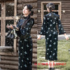 GX时尚改良新中式长款倒大袖少女款旗袍2025秋冬新款加绒长袖旗袍裙 商品缩略图1
