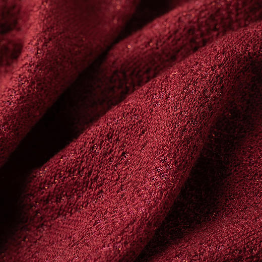 【林栖设计小店】（现货）镂空提花套头毛衣复古优雅修身显瘦2026早春新款长袖上衣G1961219 商品图3