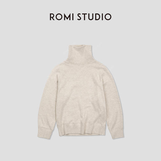ROMI STUDIO“温暖如初”夹花纱软糯厚款高领套头毛衫 RWCAS66688 商品图1