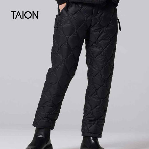 [少量]TAION男女款军事风轻量羽绒长裤宽松阔腿保暖130LSTDML-1 商品图3