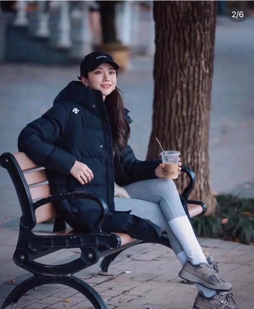 黑白两色，D桑特｜情侣长款 90鹅绒防风户外休闲长款羽绒服 商品图3