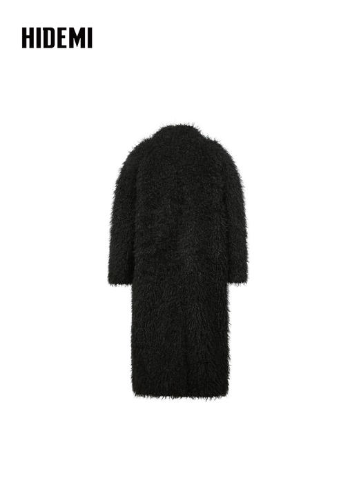 HIDEMI 大秀款进口环保卷毛长毛翻领廓形肩复古感加厚款大衣 商品图13