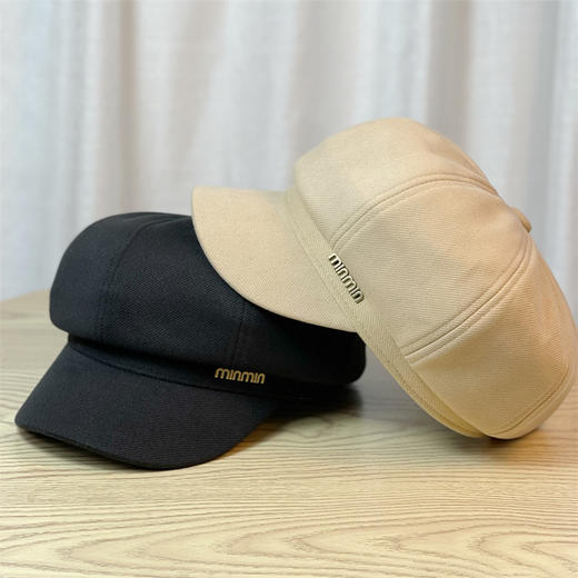 丁摩 新款八角帽女秋冬季女英伦贝雷帽显瘦文艺鸭舌帽画家帽5ZF-819 商品图2