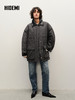 HIDEMI 极简口袋设计感飞行员式皮领拼接大廓形宽松加厚款棉服大衣 商品缩略图2