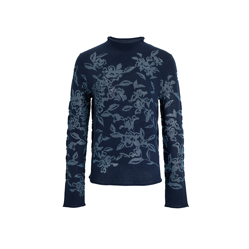 【林栖设计小店】（现货）提花套头毛衣复古优雅气质修身显瘦2026早春新款上衣女G1961220