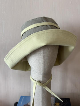 CHAMBARET 帽子M（双面可用) - 青草黄拼橄榄色