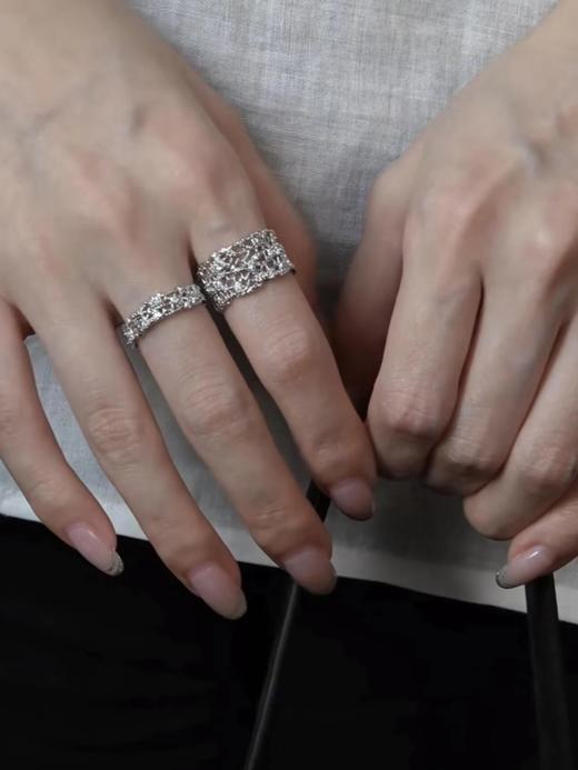 出口英国~【925银蕾丝戒指】2款可选！全部是手工做出来的！古法镂空工艺S925银材质，还有锆石镶嵌~开口戒，可以调节开口围度WD 商品图8