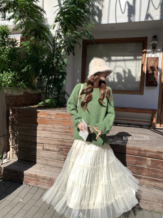 Read Nameless /100绵羊毛绿色毛衣 2025/10/27 商品图13