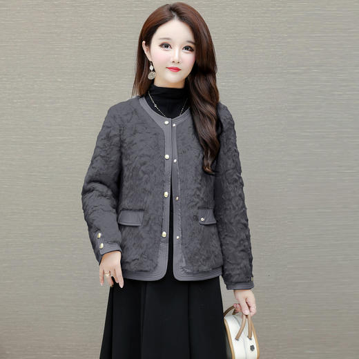 QYM 5281AS9015时尚皮毛一体外套单排扣休闲保暖毛绒外套 商品图1